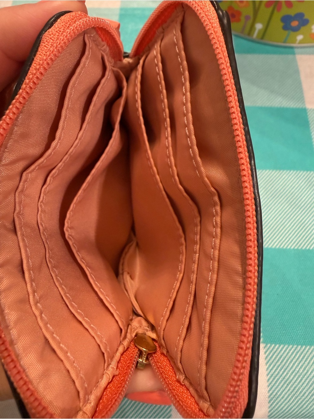 Coach Small Leather mini Wallet - Coral Y2K - Picture 3 of 4